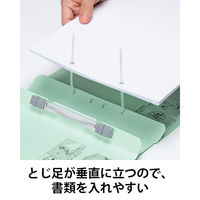 コクヨ アスクル 共同企画 背幅伸縮ファイル 紙製A4ヨコ ブルー 10冊 オリジナル