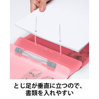 コクヨ アスクル 共同企画 背幅伸縮ファイル 紙製A4ヨコ ピンク 50冊 オリジナル