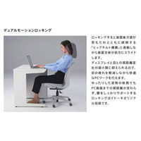 イトーキ トルテUチェア ローバック 肘無し ウレタンキャスター ホワイト×パーシモンオレンジ KJ-320PVM-W9D4 1脚（直送品）