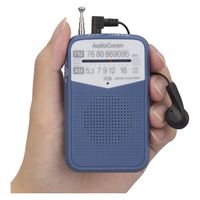 オーム電機 2バンドPラジオ P133 ブルー 03-7244 1個
