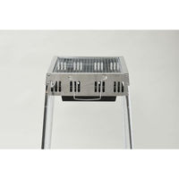 YAMAZEN 炭の出し入れが容易な横開きスライドタイプのBBQコンロ MIBS-42 1台（直送品）