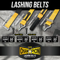 ヨロスト ラッシングベルト【フック 4T×6M】(固1M+巻5M) 142073 0001 1セット(3本)