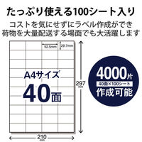 エレコム FBA対応出品者向け商品ラベル/再剥離可能/40面付/100枚 EDT-FBA40100 1個（わけあり品）