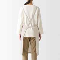 無印良品 麻平織 カフェエプロン フリーサイズ 生成 良品計画