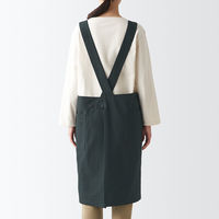 無印良品 綿平織 ワークエプロン 男女兼用 S-M ダークグレー 良品計画