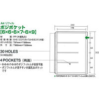コクヨ フォトファイル（A4）フィルム用替台紙 30穴 ポジ6X6～9用 ア-M923 1パック（10枚）
