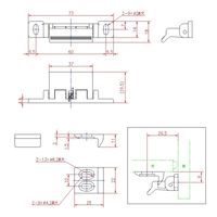 ジョー・プリンス竹下 Lー406 アンダーラッチ 1064060600 1セット(20個)（直送品）