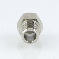 エスコ R 1/4”x G 1/4” 中間ニップルソケット(ステンレス製) EA141AY-272 1セット(5個)（直送品）