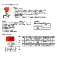 エスコ Rc1/8”xRc1/8” ニードルバルブ EA426CW-111 1セット(5個)（直送品）