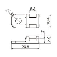 エスコ 結束バンド用ベース(導電性/100個) EA475GH-31 1袋(100個)（直送品）