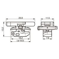 エスコ 8.0mm 結束バンド用ベース(アルミフレーム用/100個) EA475GH-53 1袋(100個)（直送品）