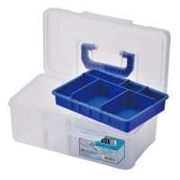 エスコ 270x147x 87mm 工具箱(中皿付/青) EA505MC-11 1セット(10個)（直送品）