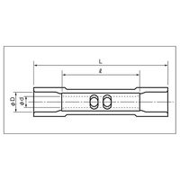 エスコ 1.04ー2.63mm2 絶縁圧着スリーブ(100個) EA538MF-4A 1セット(500個:100個×5パック)（直送品）
