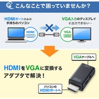 サンワサプライ HDMI-VGA変換アダプタ(オーディオ出力付き) AD-HD25VGA 1個（直送品）