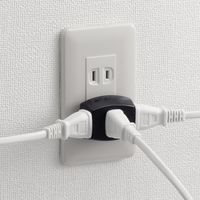 サンワサプライ トリプルタップ ブラック 2P式3個口 TAP-AC3BKN2 1個