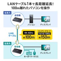 サンワサプライ KVMエクステンダー(HDMI・USB用) VGA-EXKVMHU2 1個（直送品）