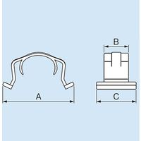 因幡電機産業 因幡 JRH-16J パイプホルダー(裸管用) 1個（直送品）