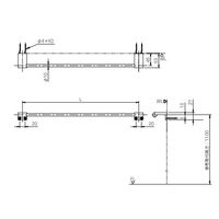 エスコ 432mm タオル掛け(サテン) EA638LE-202 1個（直送品）