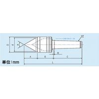 エスコ MT5/ 68.4mm 回転センター(強力タイプ) EA817AN-35 1個（直送品）