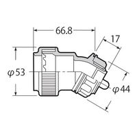 エスコ φ28mm フレキ管用曲がりコネクター(環境配慮型) EA947HN-235 1セット(20個)（直送品）