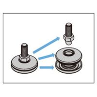 エスコ φ50mm/M12x26/270kg アジャスターボルト(首振/エコ) EA949HA-14 1セット(10個)（直送品）
