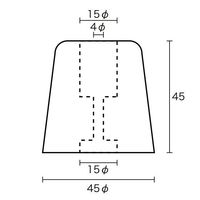エスコ φ45x45mm 戸当り(黒/4個) EA951LG-123 1セット(40個:4個×10パック)（直送品）