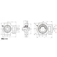 エスコ UCT203/ 17mm テークアップ形ユニット EA966MT-203 1セット(5個)（直送品）