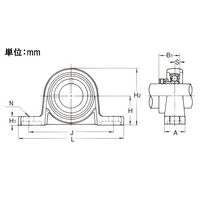エスコ UP001/ 12mm ピロー形ユニット EA966MW-1 1セット(5個)（直送品）
