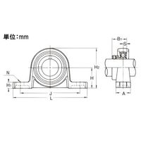 エスコ MUP001/ 12mm ピロー形ユニット EA966MX-1 1個（直送品）