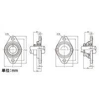 エスコ MUSFL000/ 10mm ひしフランジ形ユニット EA966NF-0 1個（直送品）