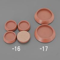 エスコ φ65mm 硬質フェルト付平置ゴム(茶/2個) EA979DA-17 1セット(5pk:1pk×5パック)（直送品）