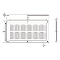 エスコ 163x313mm 軒天換気口(ステンレス/小) EA997MG-26 1セット(5枚)（直送品）