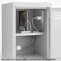 サンワサプライ 個別ロッカー 幅316×奥行400×高さ500mm ホワイト PLK-PS300W 1台（直送品）