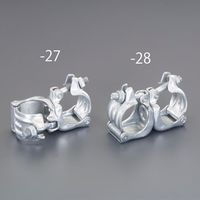 エスコ φ48.6mm 二連クランプ(自在/どぶめっき) EA948TE-28 1セット(10個)（直送品）