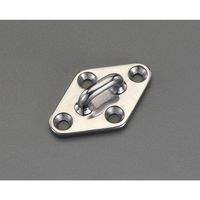 エスコ 82.5mm/19.3mm パッドアイ(ステンレス製) EA638GB-1 1セット(10個)（直送品）