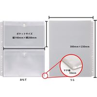 ライオン事務器 なんでもポケット A4 マチ付 30穴 NP-2M 14730 1個(2枚)