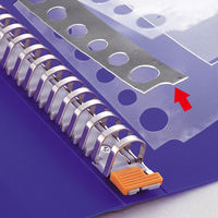 リヒトラブ クリヤーポケット 1組=10枚入 中台紙付 B6E 13穴 藍 N-2009 1組