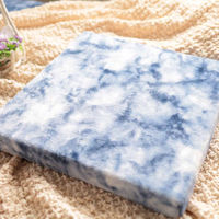 3枚 ヘタラーズ ブルー 低反発 スクエア 角型 シートクッション へたりにくい 事務所 オフィス 車 おしゃれ 可愛い インテリア（直送品）