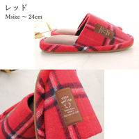 ストロング 冬用 スリッパ DEER ANTLER Mサイズ レッド 60-4-108 1セット(5足)