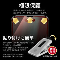 MSソリューションズ iPhone 14 Pro ガラスフィルム 全画面保護 スーパークリア LN-IP22FG 1個（直送品）