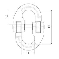 エスコ 1.0ton コネクティングリング EA638N-1 1セット(4個)（直送品）