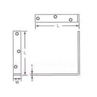 エスコ 200x200x30mm 金折(ステンレス製) EA951EA-52A 1セット(3個)（直送品）