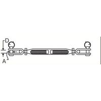エスコ M5 ターンバックル(フォーク&フォーク・ステンレス製) EA638CC-5 1セット(4個)（直送品）