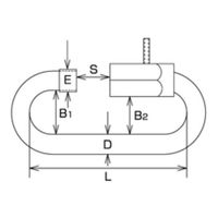エスコ 4.0x 34mm ねじ止めリングキャッチ(ステンレス) EA638JJ-4 1セット(4個)（直送品）
