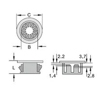エスコ 22.2mm スナップブッシング(100個) EA948HC-22.2 1セット(400個:100個×4袋)（直送品）