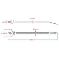 エスコ 157x3.5mm プッシュマウントタイ(100本) EA475GF-2 1セット(400本:100本×4袋)（直送品）