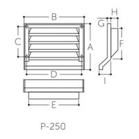 エスコ 200x250mm ガラリ EA997MF-34 1セット(3個)（直送品）