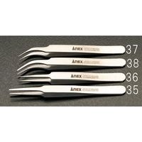 エスコ 1.5x120mm 精密用ピンセット EA595GC-38 1セット(4本)（直送品）