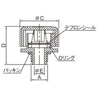 エスコ G 1/2”/100mbar バルブキャップ EA949CW-63 1セット(5個)（直送品）