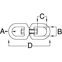 エスコ 0.4ton スイベル(鍛造) EA638CK-11 1セット(2個)（直送品）
